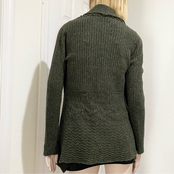 Anthropologie Birds on a Wire dark green wool sweater - Picture 2 of 12